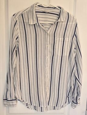 Lucky Brand Striped Blouse- Size Large